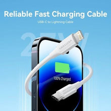 -1-Cable USB 2.0 Tipo-C Lightning Vention LAJWF/ USB Tipo-C Macho - Lightning Macho/ Hasta 27W/ 480Mbps/ 1m/ Blanco-1