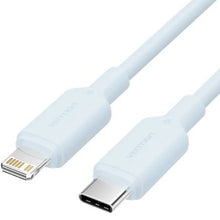 --Cable USB 2.0 Tipo-C Lightning Vention LAKSF/ USB Tipo-C Macho - Lightning Macho/ Hasta 27W/ 480Mbps/ 1m/ Azul-