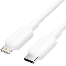 --Cable USB 2.0 Tipo-C Lightning Vention LAKWH/ USB Tipo-C Macho - Lightning Macho/ Hasta 27W/ 480Mbps/ 2m/ Blanco-