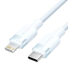 --Cable USB Tipo-C Lightning Vention LALSF/ USB Tipo-C Macho - Lightning Macho/ 27W/ 480Mbps/ 1m/ Azul-