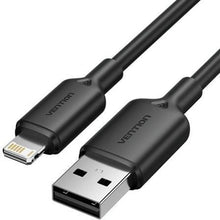 --Cable USB 2.0 Lightning Vention LAMBF/ USB Macho - Lightning Macho/ 480Mbps/ 1m/ Negro-