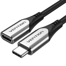 --Cable Alargador USB 3.1 Tipo-C Vention TABHF/ USB Tipo-C Macho - USB Tipo-C Hembra/ Hasta 60W/ 5Gbps/ 1m/ Gris-