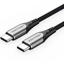 --Cable USB 2.0 Tipo-C Vention TADHF/ USB Tipo-C Macho - USB Tipo-C Macho/ Hasta 60W/ 480Mbps/ 1m/ Gris-