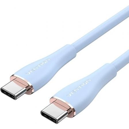 --Cable USB 2.0 Tipo-C Vention TAWSG/ USB Tipo-C Macho - USB Tipo-C Macho/ Hasta 100W/ 480Mbps/ 1.5m/ Azul-