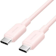 --Cable USB 2.0 Tipo-C 3A Vention TRCPF/ USB Tipo-C Macho - USB Tipo-C Macho/ Hasta 60W/ 480Mbps/ 1m/ Rosa-