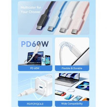 -2-Cable USB 2.0 Tipo-C 3A Vention TRCPF/ USB Tipo-C Macho - USB Tipo-C Macho/ Hasta 60W/ 480Mbps/ 1m/ Rosa-2