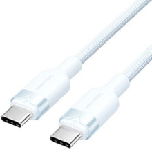 --Cable USB 2.0 Tipo-C 3A Vention TRDSF/ USB Tipo-C Macho - USB Tipo-C Macho/ Hasta 60W/ 480Mbps/ 1m/ Azul-