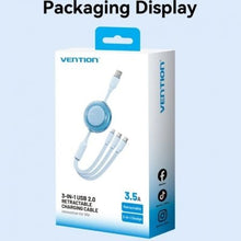 -3-Cable USB Retráctil Vention TRJBBE/ USB Macho - Lightning/ 2xUSB Tipo-C/ Hasta 17.5W/ 10Gbps/ 1.1m/ Negro-3