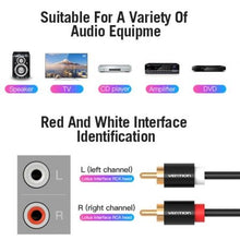 -3-Cable Estéreo Vention VAB-R06-B300/ 2x RCA Macho - 2x RCA Macho/ 3m/ Negro-3