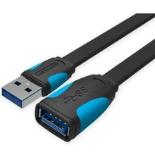 --Cable Alargador USB 3.0 Vention VAS-A13-B200/ USB Macho - USB Hembra/ 5Gbps/ 2m/ Negro y Azul-