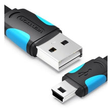 -1-Cable USB 2.0 Vention VAS-A14-B100/ Mini USB Macho - USB Macho/ Hasta 10W/ 480Mbps/ 1m/ Azul y Negro-1