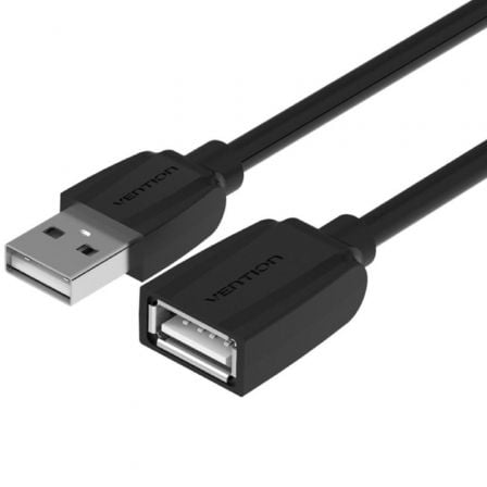 --Cable Alargador USB 2.0 Vention VAS-A44-B050/ USB Macho - USB Hembra/ 50cm/ Negro-