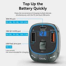 -4-Transmisor FM/ MP3/ Bluetooth Vention FFLB0/ 1xUSB-Tipo C/ 2xUSB/ 30W-4