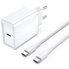 --Cargador de Pared Vention FAHWF-EU/ 1xUSB Tipo-C + 2x Cable USB Tipo-C/ 25W-