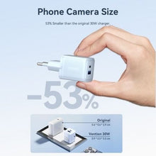 -3-Cargador de Pared GaN Vention FEQB0-EU/ 1xUSB Tipo-C/ 1xUSB/ 30W-3