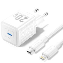 --Cargador de Pared GaN Vention TZ-FEPW0-EU-02/ 1xUSB Tipo-C + Cable Lightning/ 20W-