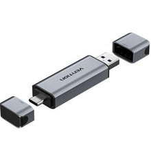 -1-Lector de Tarjetas Externo Vention CLLH0/ USB 3.0/ USB Tipo-C-1