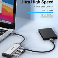 -4-Docking USB Tipo-C Vention CNBHB/ 1xHDMI 4K/ 3xUSB/ 1xUSB Tipo-C PD/ Gris-4