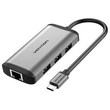 --Docking USB Tipo-C Vention CNCHB/ 1xHDMI 4K/ 3xUSB/ 1xUSB Tipo-C PD/ 1xRJ45/ Gris-