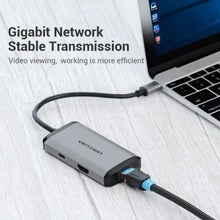 -1-Docking USB Tipo-C Vention CNCHB/ 1xHDMI 4K/ 3xUSB/ 1xUSB Tipo-C PD/ 1xRJ45/ Gris-1