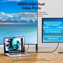 -3-Docking USB Tipo-C Vention THTHC/ 1xHDMI/ 1xVGA/ 3xUSB/ 1xUSB Tipo-C/ 1xUSB Tipo-C PD/ 1xRJ45/ 1xLector Tarjetas SD y MicroSD/ Jack 3.5/ Gris-3