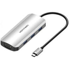 --Docking USB Tipo-C Vention TOIHB/ 1xHDMI 4K/ 1xVGA/ 3xUSB/ 1xUSB Tipo-C PD/ Gris-
