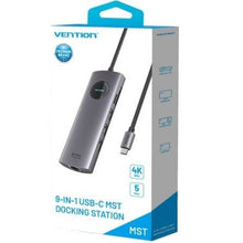 -4-Docking USB Tipo-C Vention TQVHB/ 2xHDMI 4K/ 3xUSB/ 1xRJ45/ 1xLector de Tarjetas/ 1xUSB Tipo-C PD/ Gris-4