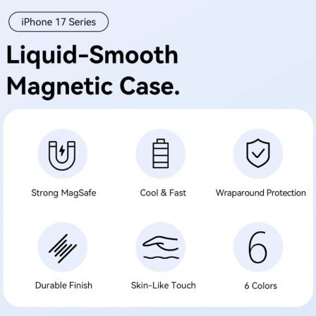 -1-Funda Silicona con Magsafe Vention KVCNCG-20/ Compatible con iPhone 17 Air/ Beige-1