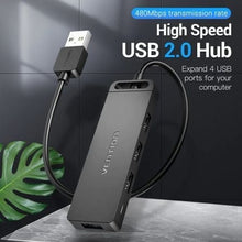 -4-Hub USB 2.0 Vention CHMBB/ 4xUSB/ 15cm-4