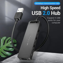 -1-Hub USB 2.0 Vention CHMHB/ 4xUSB/ 1xMicroUSB PD-1