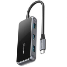-1-Hub USB Tipo-C Vention TFDHB/ 4xUSB/ 1xUSB Tipo-C PD/ Gris-1