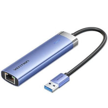 --Hub USB 3.0 Vention TGFSB/ 3xUSB/ 1xRJ45/ 1xUSB Tipo-C PD-