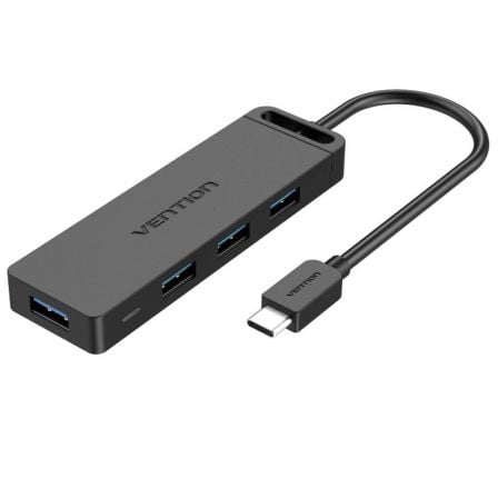 --Hub USB Tipo-C Vention TGKBB/ 4xUSB/ 1xMicroUSB PD/ 15cm-