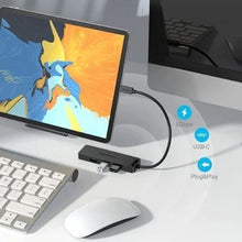 -4-Hub USB Tipo-C Vention TGKBB/ 4xUSB/ 1xMicroUSB PD/ 15cm-4