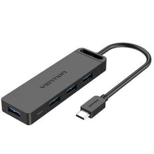 --Hub USB Tipo-C Vention TGKBD/ 4xUSB/ 1xMicroUSB PD/ 50cm-