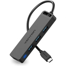 -2-Hub USB Tipo-C Vention TGKBD/ 4xUSB/ 1xMicroUSB PD/ 50cm-2