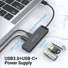 -3-Hub USB Tipo-C Vention TGTBB/ 3xUSB/ 1xUSB Tipo-C/ 1x MicroUSB PD-3