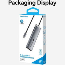 -4-Docking USB Tipo-C Vention TGUHB/ RJ45/ 2xUSB/ 1xUSB Tipo-C/ 1xHDMI/ 1xUSB Tipo-C PD/ 1xLector de Tarjetas/ Gris-4