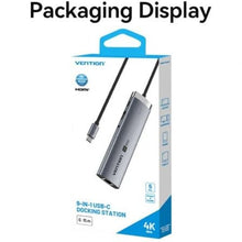 -2-Hub USB Tipo-C 3.2 Vention TGVHB/ 2xUSB/ 1xUSB Tipo-C PD/ 1xUSB Tipo-C/ 1xRJ45/ 1xLector de Tarjetas/ 1xJack 3.5mm/ 1xHDMI/ 15cm-2