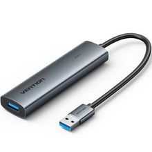 --Hub USB 3.0 Vention TGXHB/ 1xUSB Tipo-C/ 3xUSB/ 1xUSB Tipo-C PD/ Gris-