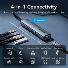 -2-Hub USB 3.0 Vention TGXHB/ 1xUSB Tipo-C/ 3xUSB/ 1xUSB Tipo-C PD/ Gris-2