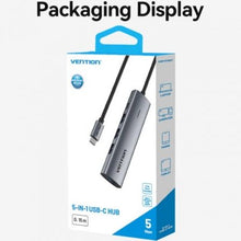 -4-Hub USB Tipo-C 3.0 Vention TGZHB/ 3xUSB/ 1xUSB Tipo-C PD/ Gris-4