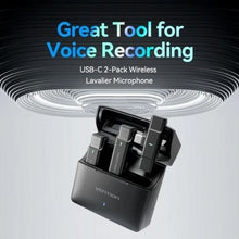 -1-Micrófono Inalámbrico con Clip Vention NCAB0/ USB Tipo-C/ Incluye Receptor/ 2 unidades-1