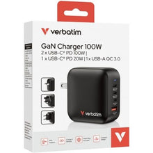 -3-Cargador de Pared Universal GaN para Viaje Verbatim Mini GaN Wall Charger/ 3xUSB Tipo-C/ 1xUSB/ 100W-3