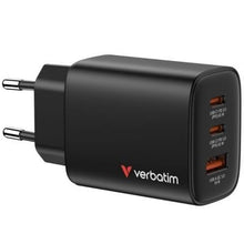 --Cargador de Pared GaN Verbatim Essentials/ 2xUSB Tipo-C/ 1xUSB/ 65W-