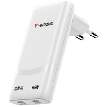 --Cargador de Pared GaN Verbatim Fold 'n' Go/ 2xUSB Tipo-C/ 65W-
