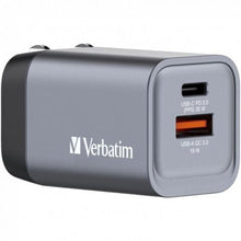 --Cargador de Pared Universal GaN para Viaje Verbatim GNC-35/ 1xUSB Tipo-C/ 1xUSB/ 35W-
