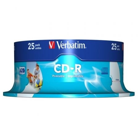 --CD-R Verbatim AZO Imprimible 52X/ Tarrina-25uds-