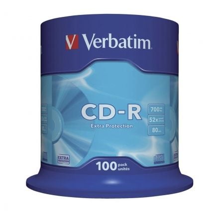 --CD-R Verbatim Datalife 52X/ Tarrina-100uds-