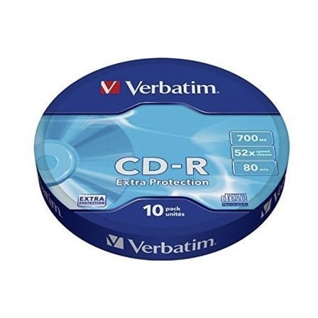 --CD-R Verbatim Datalife 52X/ Tarrina-10uds-